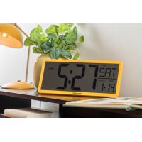 Digitálne hodiny Karlsson Table Clock Retro LCD KA6020YE, 36cm